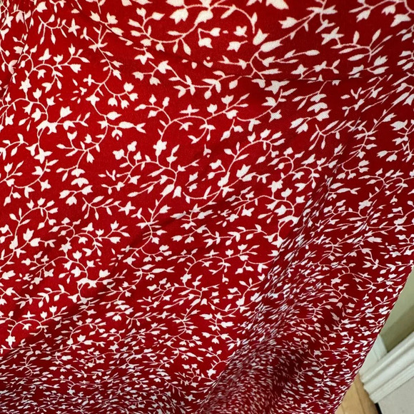 SHEIN Red Floral Cut Out Tie Back Mini Dress Sundress - small - Picture 8 of 10